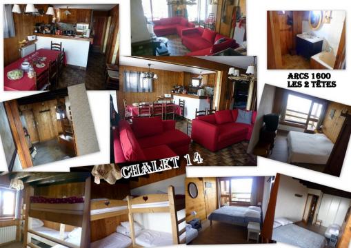 Chalet  Les arcs 1600 pour  12 •   parking priv 