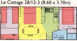 Stacaravan in Frjus voor  8 •   priv parkeerplek 