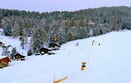Chalet sur piste de ski