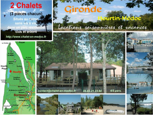 Chalet  Hourtin pour  5 •   animaux accepts (chien, chat...) 