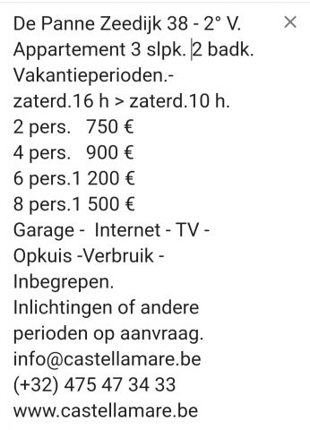 Huoneisto (miss) De Panne - Ilmoituksen yksityiskohdat:26820 Kuva nro14