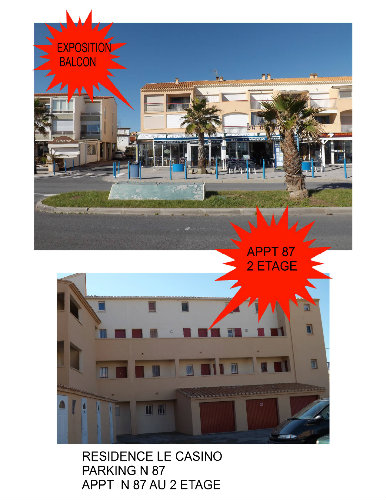 Appartement  St pierre la mer pour  6 •   parking priv 