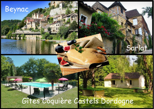 Gite  Castels pour  6 •   avec piscine partage 