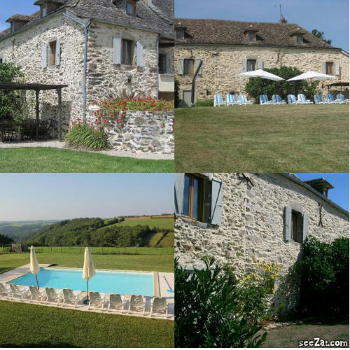 Maison de charme Aveyron - Location avec piscine prive  Espace, calme...