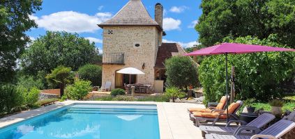 Huis in Loubressac voor  8 •   hoog luxe niveau 