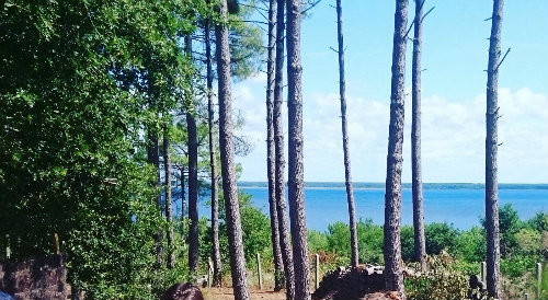 Biscarosse plage -    vue sur lac 