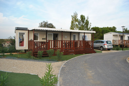 Mobil-home  Valras-plage pour  6 •   parking priv 