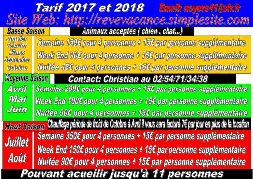 Talo (miss) Saint-aignan sur cher mist  11 •   elimet sallittu (koira, kissa...) 