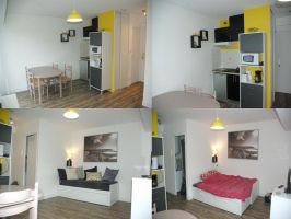 Studio  La rochelle pour  3 •   2 toiles 