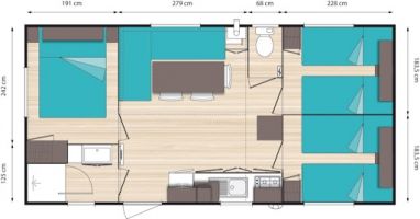 Erdeven -    3 chambres 