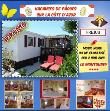 Mobil home 44m2 climatis - 2 Ch 2sdb 2wc 2tv  2 Vlos adultes 2 vlos...